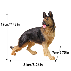 Figura Realista de Perro Pastor Alemán en Resina, Estatua de Cachorro Alsaceano, Decoración para Hogar, Oficina y Jardín - Product Image 6