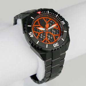 Cadran de montre de couleur rouge et noir SKX007, design spécial NH35/36, double pieds modifiés, double couche creuse, 28,5 mm - Product Image 3