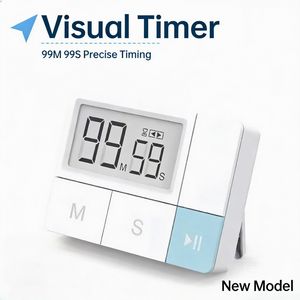 Minuterie de cuisine numérique portable avec écran LCD, <span class=keywords><strong>compte</strong></span> à <span class=keywords><strong>rebours</strong></span>, alarme sonore, support, pour la cuisine, la douche, l'étude, fonctionne sur piles, chronomètre en plastique - Product Image 1