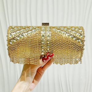 Nuevo Bolso de Mano con Borlas de Diamantes y Pedrería para Mujer, Estilo Europeo y Americano, Bolso Bandolera para Bodas y Eventos Nocturnos - Product Image 2