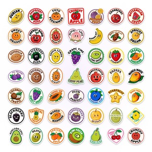 50 <span class=keywords><strong>Pegatinas</strong></span> Decorativas con Nombres de Frutas de Dibujos Animados para Decoración de Botellas, <span class=keywords><strong>Pegatinas</strong></span> Educativas para <span class=keywords><strong>Niños</strong></span> con Etiquetas de Frutas - Product Image 3