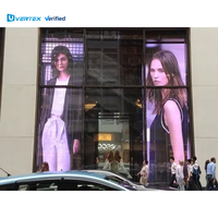 Fabricants pas cher haute luminosité P3.91 verre transparent LED affichage pour bijouterie centre commercial