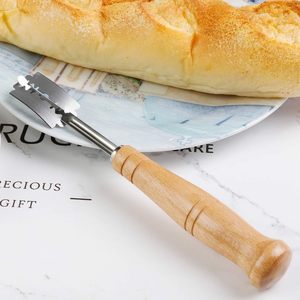 Baking Premium Handcrafted Bakers Slashing Scoring <b>Knife</b> <b>Bread</b> Lame Cutter With 5 Replaceable Blades & Leather Protective Cover - Product Image 3