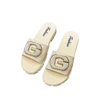 Pantoufles de Plateforme à la Mode Populaires en Gros pour Femmes, Chaussures d'Extérieur, Claquettes Décontractées et Sandales Plates pour Femmes