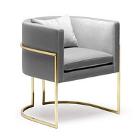 Silla de estilo nórdico para eventos, lujosas sillas de salón, sofá moderno de terciopelo dorado, sofá de terciopelo rosa