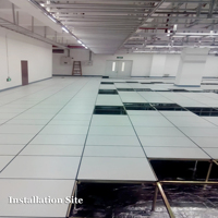 Système de support de plancher surélevé antistatique HPL moderne pour centre de données, en acier galvanisé, options de charge multiples, pour l'ingénierie commerciale