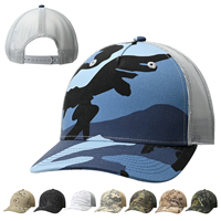 Gorra Trucker Personalizada al por Mayor con Malla Trasera, de Alta Calidad, 5 Paneles, Camuflaje Frontal Impreso, Transpirable, Modelo Richardson 112