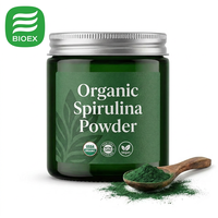 Poudre de spiruline biologique certifiée USDA, non-OGM, végétalienne, super-aliment protéiné, marque privée OEM