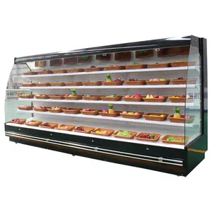 kitchen appliance customized air cooling curtain cabinet fresh food display air cooling inner compressor for supermarket