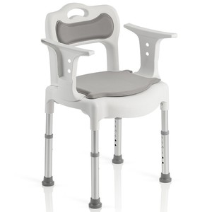 Silla de Inodoro Yuwell H027A Gris de PVC con Altura Ajustable, Equipo de Seguridad para Baño - Product Image 1