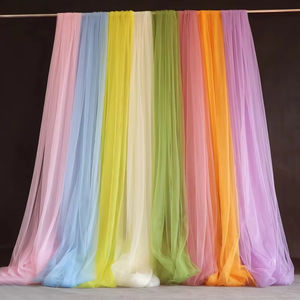 Rideaux en voile pour décoration de mariage, rideaux transparents romantiques et colorés, toile de fond fluide en gaze pour décoration de fête de mariage - Product Image 6