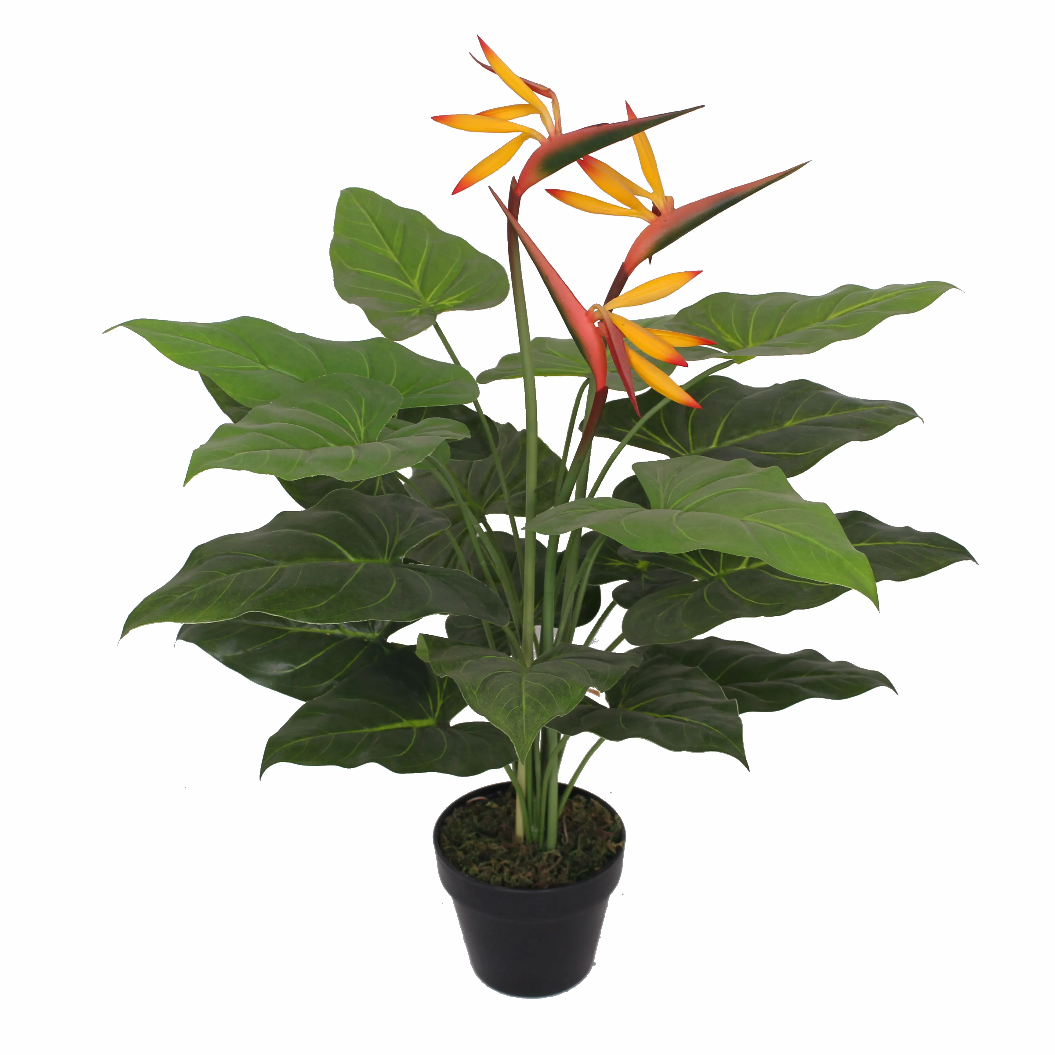 Artificial birds of paradise flower small bonsai potted in door decoration