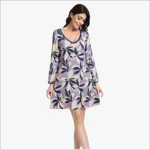 <b>Women's</b> Sleepwear Cotton Nightgown Long Sleeves Nightwear Nightdress <b>Women</b> <b>Winter</b> Night <b>Dresses</b> for Woman - Product Image 3