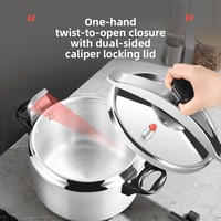 Casserole à pression en aluminium, plusieurs tailles 3L-15L, soupape de sécurité, intérieur antiadhésif, cuisson rapide pour cuisinière à gaz, cuisine domestique, vente en gros