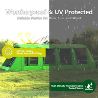 Offre Spéciale vert auvent Gazebo Camping étanche fête de famille plage en plein air 10 personnes un salon Tunnel tente gonflable