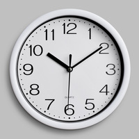 Jam Dinding Analog Putih Rustic Vintage, Tanpa Suara Berdetak, Dioperasikan dengan Baterai, Mudah Dibaca untuk Dekorasi Ruang Tamu Rumah