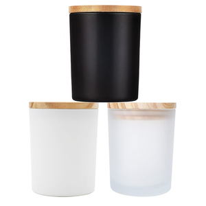 Envase Vacío para Velas de 8oz y 10oz, Frascos de Vidrio Negro Mate Esmerilado de Lujo con Tapa de Corcho de Madera de Bambú - Product Image 6