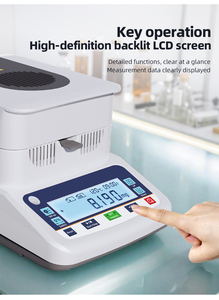 고정밀 120g/1mg 2mg 5mg 터치 스크린 실험실 장비 곡물 옥수수 곡물 수분 측정기 할로겐 수분 분석기 - Product Image 5