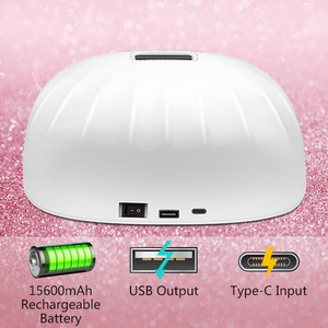 Lampe à ongles UV LED sans fil professionnelle 78W, 128 diamants et 39 LED, nouveaux appareils à ongles rechargeables - Product Image 5