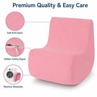 Fauteuil enfant moderne et minimaliste en tissu tricoté doux, housse amovible et lavable, chaise en mousse pour mobilier de salle de jeux