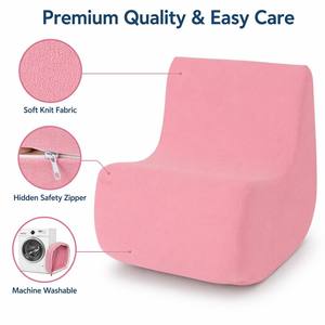Sillón <span class=keywords><strong>Infantil</strong></span> Moderno y Minimalista, Tapizado en Tejido Suave, Funda Extraíble y Lavable, Silla de Espuma para Niños, Muebles para Sala de Juegos - Product Image 4