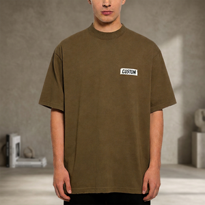 T-shirt court pour homme grande taille, 100% coton 280 g/m², haute qualité, respirant, design vierge imprimé sérigraphié, style streetwear - Product Image 3
