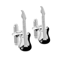 Boutons de manchette fantaisie violon en gros, accessoires de mode personnalisés pour chemise de costume d'affaires, ensemble de bijoux tendance pour mariage et smoking