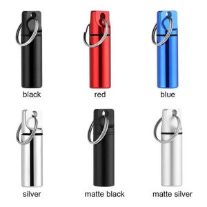 High Quality Metal Pill Boxes Daily Pill Container <b>Custom</b> LOGO Metal <b>Keychain</b> for Travel Waterproof - Product Image 2