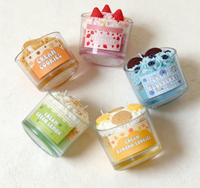 Bougie parfumée LANJO Fruit Cream Cup aux arômes de fraise, myrtille et banane pour la décoration de la maison, cadeau et best-seller transfrontalier