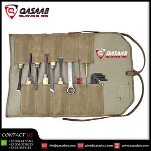 Perfect <b>Roll</b>-Bag Waxed <b>Canvas</b>-Knife Carrier-Portable Chef-Knife Pouch-Holders Portable-Travel Tool <b>Roll</b> Bag - Product Image 4