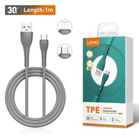 LDNIO LS671 TPE Kabel Data Pengisi Daya Universal, Kabel Data Pengisi Daya Ponsel Seri Iphone untuk Samsung Xiaomi