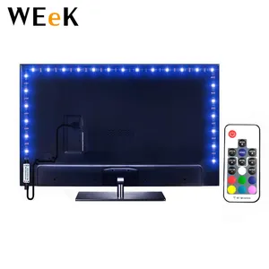 フラットスクリーンデスクトップモニター用USBLEDストリップライトマルチカラー5050 RGB HDTV用PC (3.2ft-30leds) WL-USB17K-01