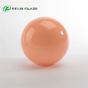 Pantalla de Lámpara LED Redonda Azul Medio de Tamaño Personalizado con Ópalo Rosa y Cristal Blanco, Regulable, para Lámpara Colgante, Cuidado de la Vista - Product Image 3