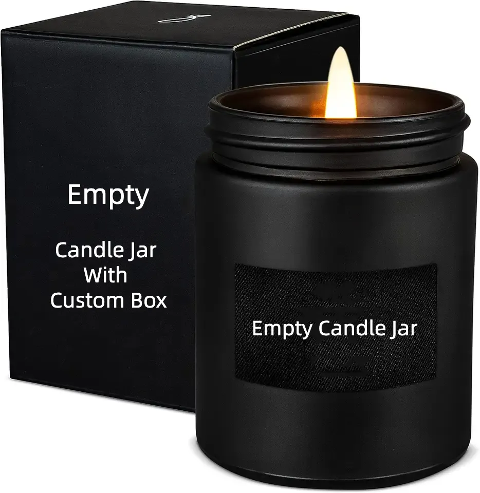 Matte Black Luxury Candle Jars Wedding Favors Electroplated Shining Glass Candle Jars