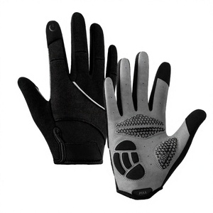 Gants de sport d'extérieur antidérapants en maille noire et grise pour la conduite - Product Image 1