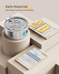 Fontaine à eau automatique pour chat avec filtration à 4 couches anti-déversement, distributeur d'eau pour animaux de compagnie en acier inoxydable de 7 L - Product Image 4