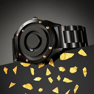 Reloj EUTOUR para Hombre y Mujer, Reloj <span class=keywords><strong>de</strong></span> Cuarzo con Rodamiento <span class=keywords><strong>de</strong></span> Bolas Magnético sin <span class=keywords><strong>Cristal</strong></span>, Relojes <span class=keywords><strong>de</strong></span> Pulsera <span class=keywords><strong>de</strong></span> Acero Inoxidable para Hombre - Product Image 3