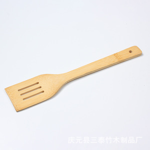 Bamboo Spatula Square Shape With Hole For Hanging Kitchen Cooking Utensil Hand Wash Only - Product Image 3