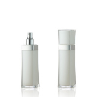 Flacon pompe cosmétique 30ml 60ml 120ml pour crème visage et sérum de soin de la peau, matériau PMMA/acrylique, emballage personnalisé avec logo