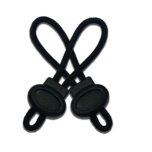 بلاستيك أسود غير لامع 5 # مستطيلي سحاب مجتذب حقيبة يد حبل تسحب مصنع إكسسوارات ملابس - Product Image 3