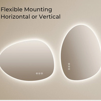 Miroir de salle de bain LED moderne mural, éclairage décoratif, indice de protection IP44
