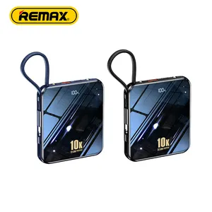 جهاز شحن محمول Remax RPP-285 صغير الحجم مزود بكابلات USB من النوع C وضوء LED رفيع وصغير 2022 جهاز شحن محمول 10000 ميلي أمبير في الساعة لهواتف I-PH Huawei