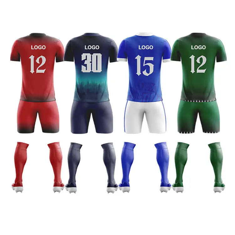 Penjualan pabrikan 23 24 Jersey sepak bola kualitas tinggi setelan olahraga kontes kustom pakaian olahraga