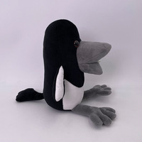 Nouveau Steve et Maggie jouets en peluche corbeau peluche poupée doux noir dessin animé oiseau en peluche jeter oreiller personnalisé en gros usine