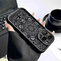 Coque de téléphone portable antichoc en TPU avec motif floral totem et objectif de style échelle pour Samsung Galaxy A07 A17 A56 S26 Ultra