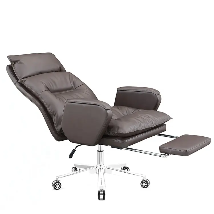 Boss cadeira giratória de couro pu, cadeira executiva de escritório em couro para escritório