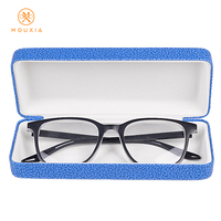 Étui rigide en PU pour lunettes, personnalisable avec logo, boîte à lunettes en fer, portable, anti-pression, pour lunettes de vue et de soleil