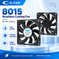 Ventilateur de boîtier 8015 80mm 15mm 5V silencieux DC axial sans balais 80x80mm 12V 24V DC pour refroidissement