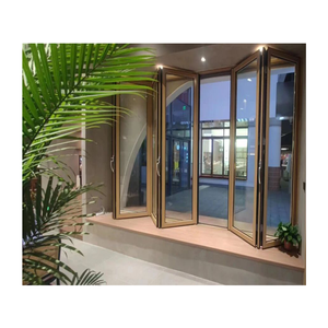 <span class=keywords><strong>Porte</strong></span> accordéon en alliage d'aluminium robuste pour usage industriel et commercial, cloison extérieure pour entrepôt et espace de vente, isolation thermique - Product Image 3