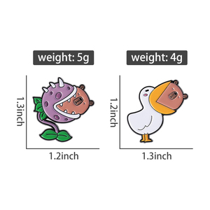 Эмалированная булавка с уткой и растением - Product Image 6